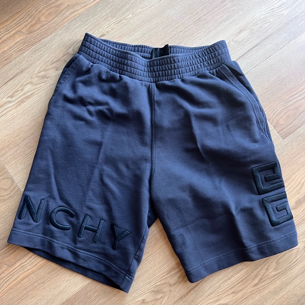 GIVENCHY 4G Embroidery Sweat Shorts Night Blue